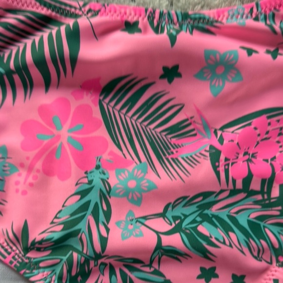 NWOT Guess Kids Pink and Green Tropical Bikini Set - Picture 2 of 5